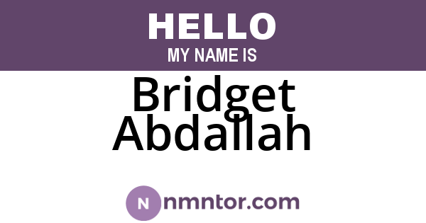 Bridget Abdallah