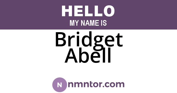 Bridget Abell
