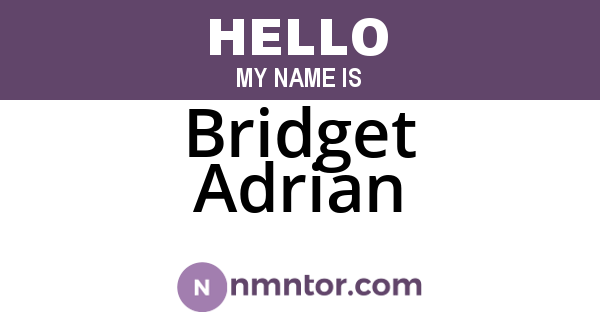 Bridget Adrian