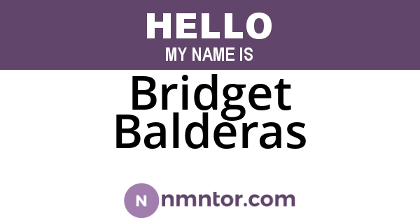 Bridget Balderas