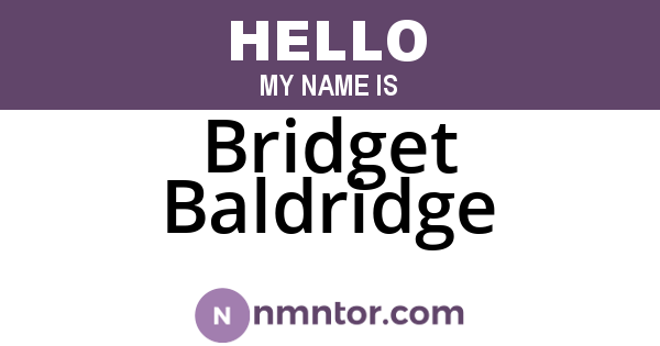 Bridget Baldridge
