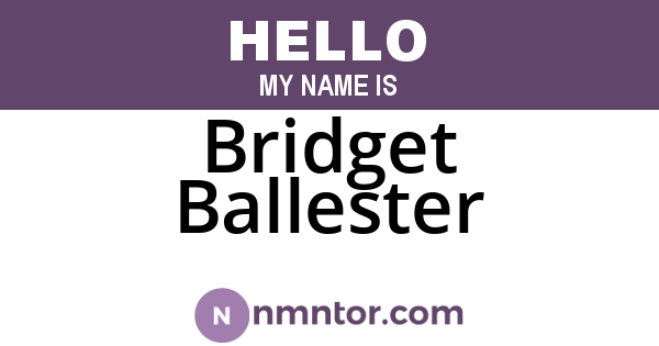 Bridget Ballester