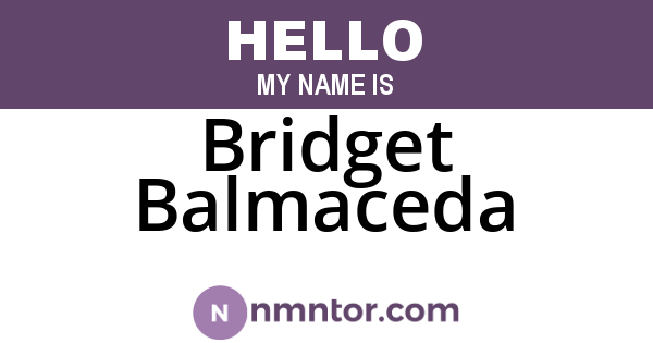 Bridget Balmaceda