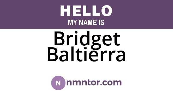 Bridget Baltierra