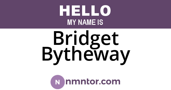 Bridget Bytheway