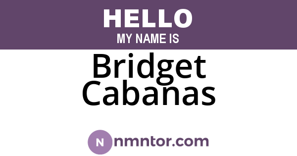 Bridget Cabanas
