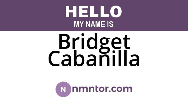 Bridget Cabanilla