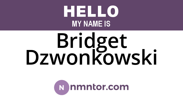 Bridget Dzwonkowski