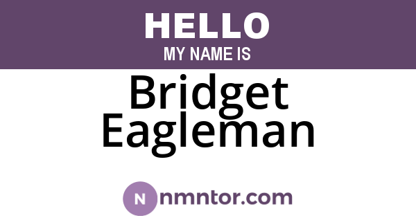 Bridget Eagleman
