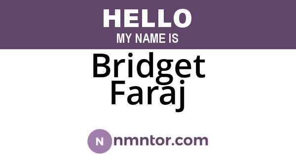 Bridget Faraj
