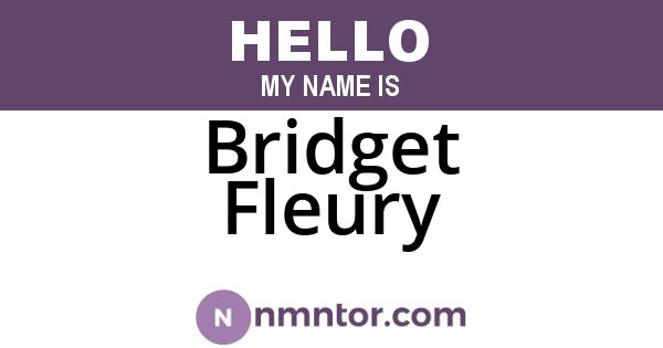 Bridget Fleury