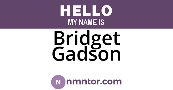 Bridget Gadson