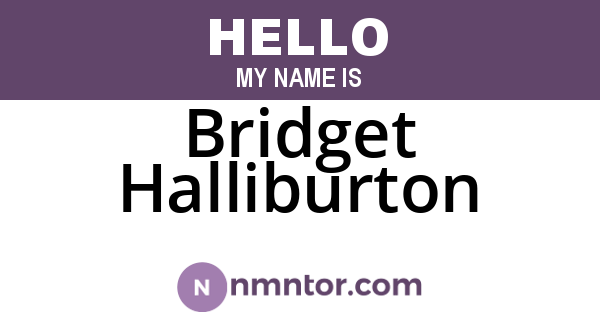 Bridget Halliburton