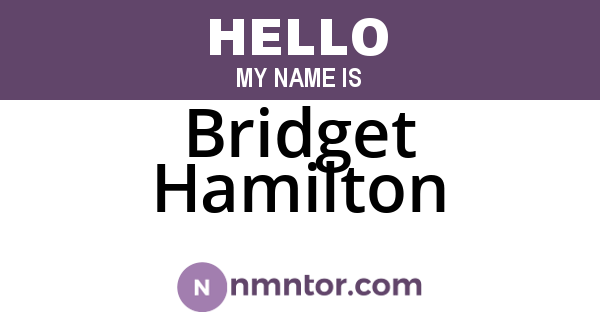 Bridget Hamilton