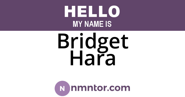Bridget Hara