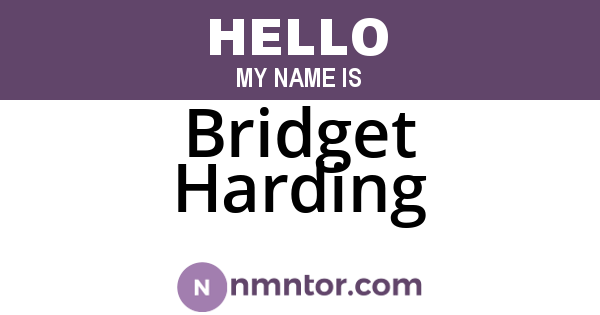 Bridget Harding