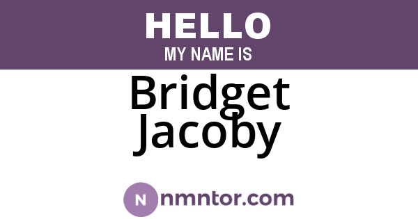 Bridget Jacoby