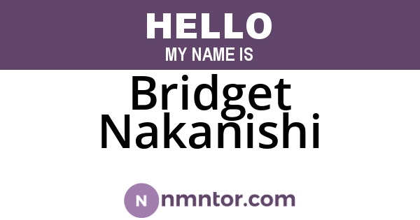 Bridget Nakanishi
