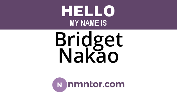 Bridget Nakao
