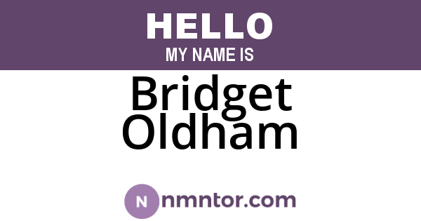Bridget Oldham