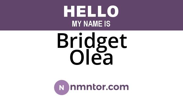 Bridget Olea