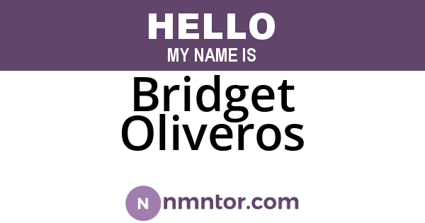 Bridget Oliveros