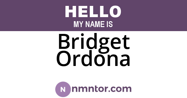 Bridget Ordona