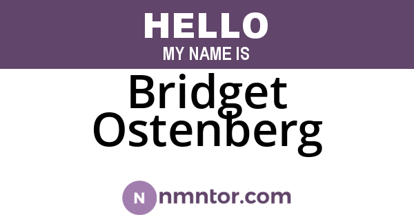 Bridget Ostenberg