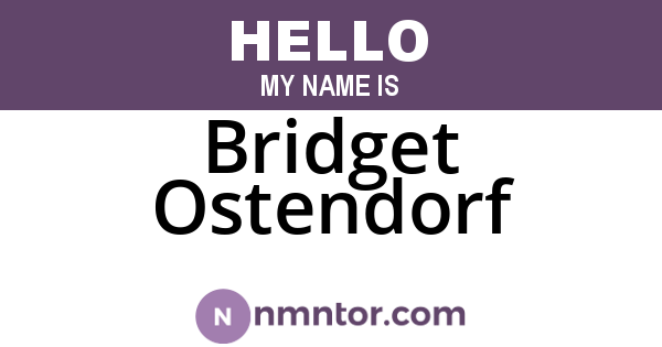 Bridget Ostendorf