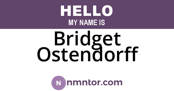 Bridget Ostendorff