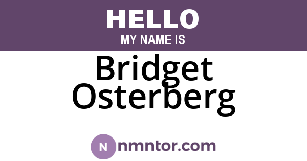 Bridget Osterberg