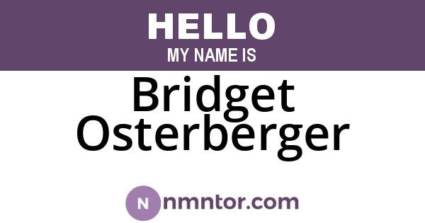 Bridget Osterberger