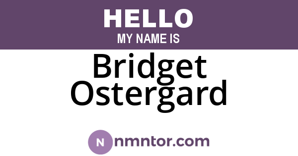 Bridget Ostergard