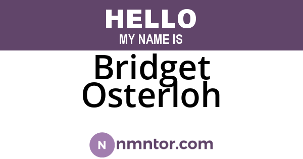 Bridget Osterloh