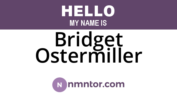 Bridget Ostermiller