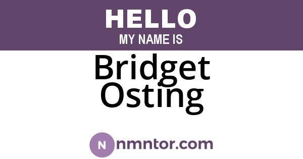 Bridget Osting