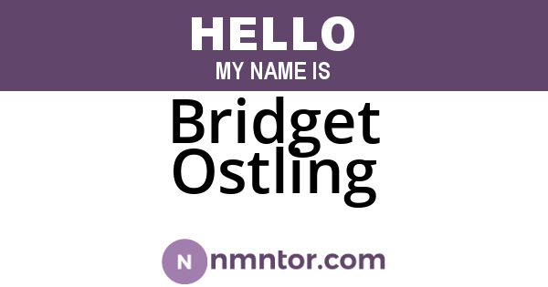 Bridget Ostling