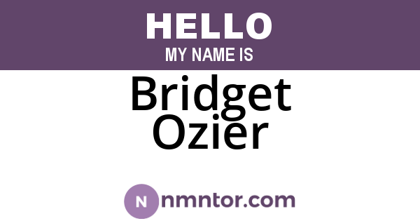 Bridget Ozier