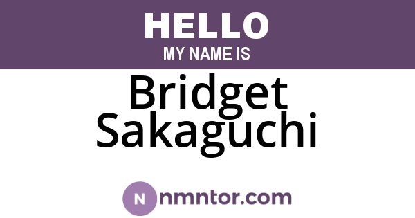 Bridget Sakaguchi