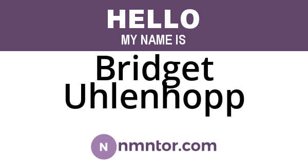 Bridget Uhlenhopp