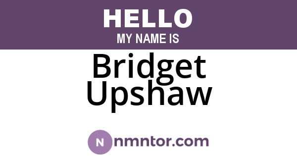 Bridget Upshaw
