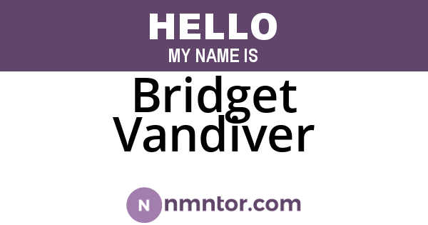 Bridget Vandiver