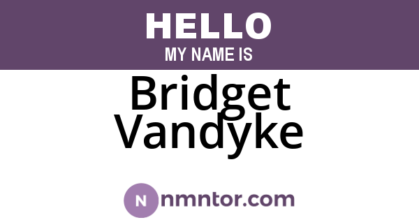 Bridget Vandyke