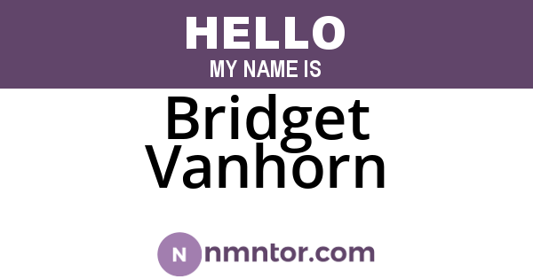 Bridget Vanhorn