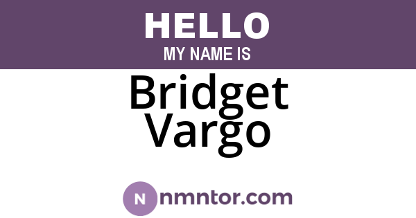 Bridget Vargo