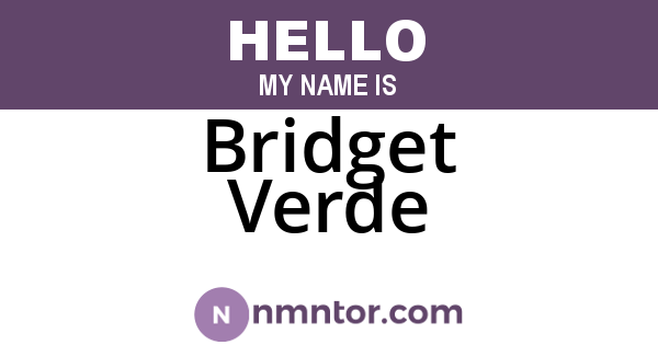 Bridget Verde