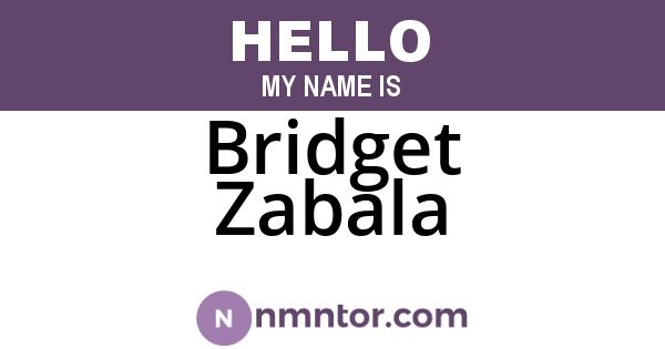 Bridget Zabala