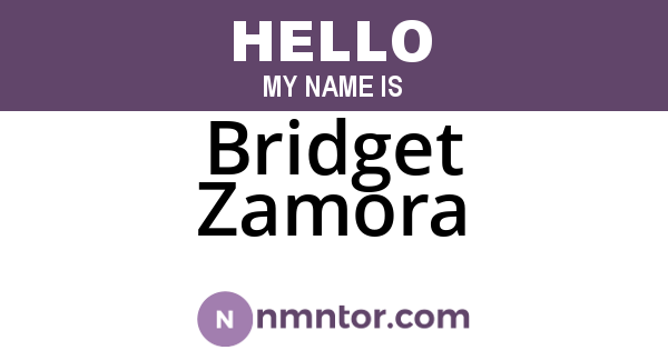 Bridget Zamora
