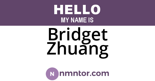 Bridget Zhuang