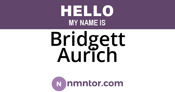 Bridgett Aurich